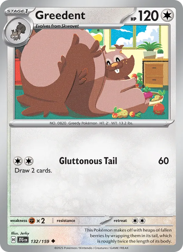 Greedent - Journey Together Pokemon Card