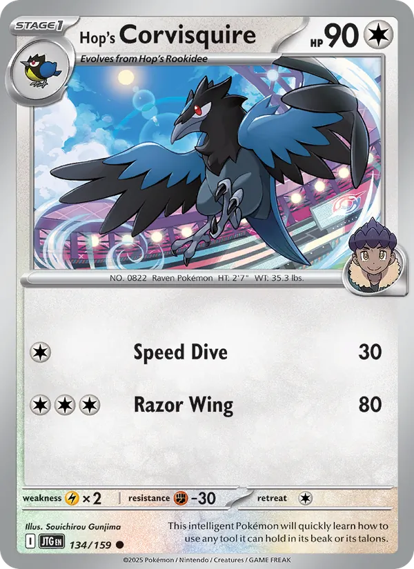 Hop's Corvisquire - Journey Together Pokemon Card