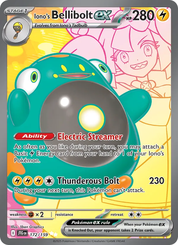 Iono's Bellibolt ex - Journey Together Pokemon Card