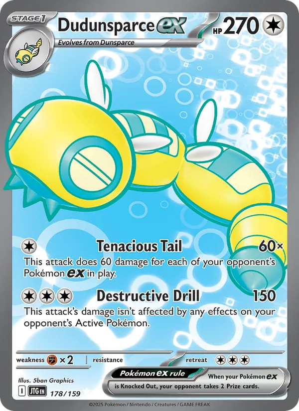 Dudunsparce ex - Journey Together Pokemon Card