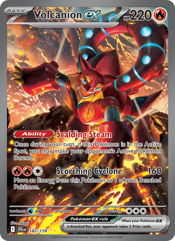Volcanion ex - Journey Together Pokemon Card