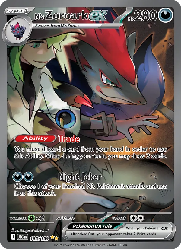N's Zoroark ex - Journey Together Pokemon Card