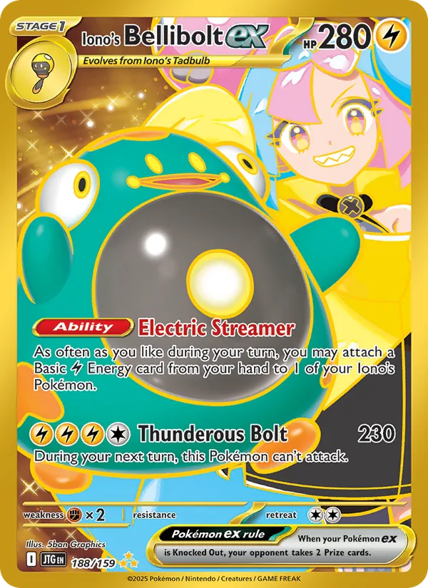 Iono's Bellibolt ex - Journey Together Pokemon Card