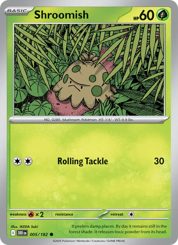 Shroomish - Destined Rivals Pokemon Card
