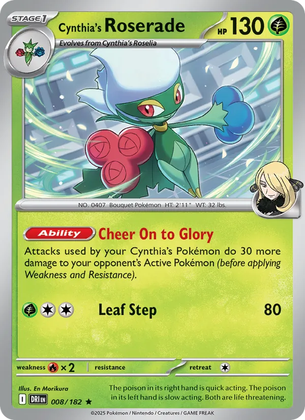 Cynthia's Roserade - Destined Rivals Pokemon Card