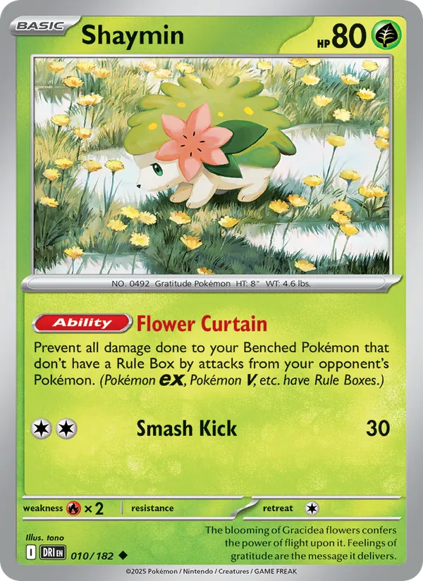 Shaymin - Destined Rivals Pokemon Card