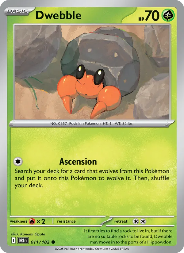 Dwebble - Destined Rivals Pokemon Card