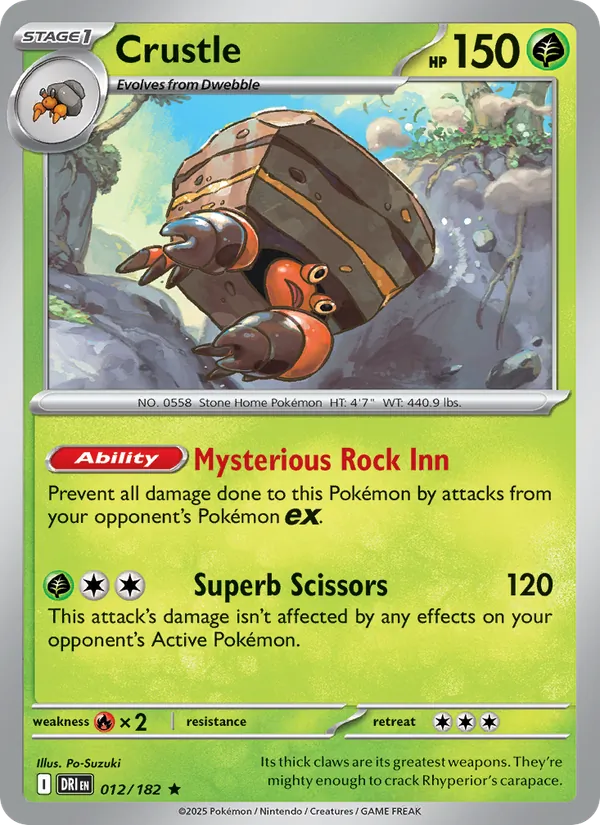 Crustle - Destined Rivals Pokemon Card