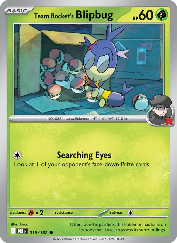 Team Rocket's Blipbug - Destined Rivals Pokemon Card