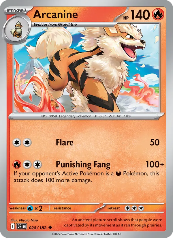 Arcanine - Destined Rivals Pokemon Card
