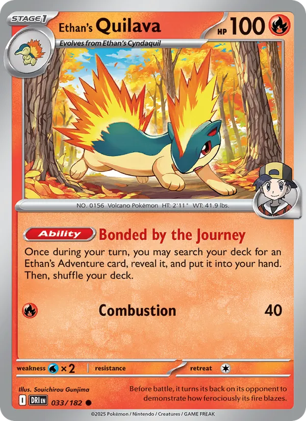 Ethan's Quilava - Destined Rivals Pokemon Card