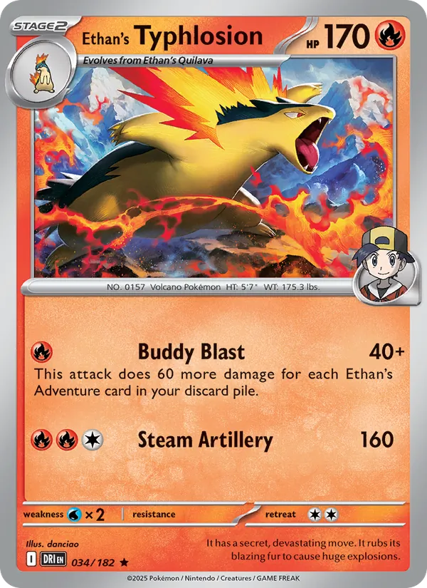 Ethan's Typhlosion - Destined Rivals Pokemon Card