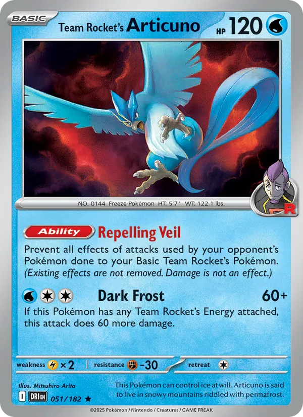 Team Rocket's Articuno - Destined Rivals Pokemon Card