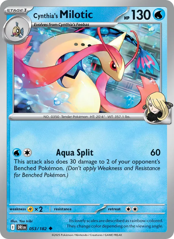 Cynthia's Milotic - Destined Rivals Pokemon Card