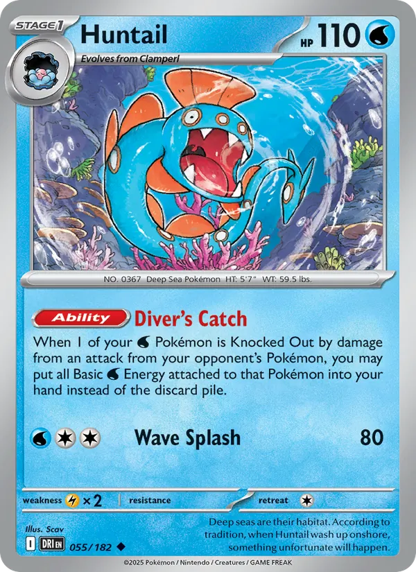 Huntail - Destined Rivals Pokemon Card