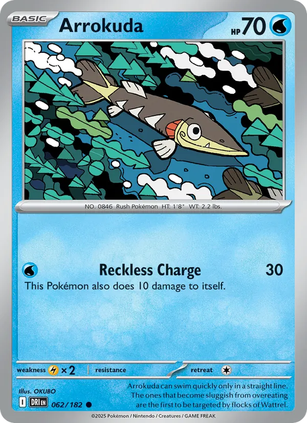 Arrokuda - Destined Rivals Pokemon Card