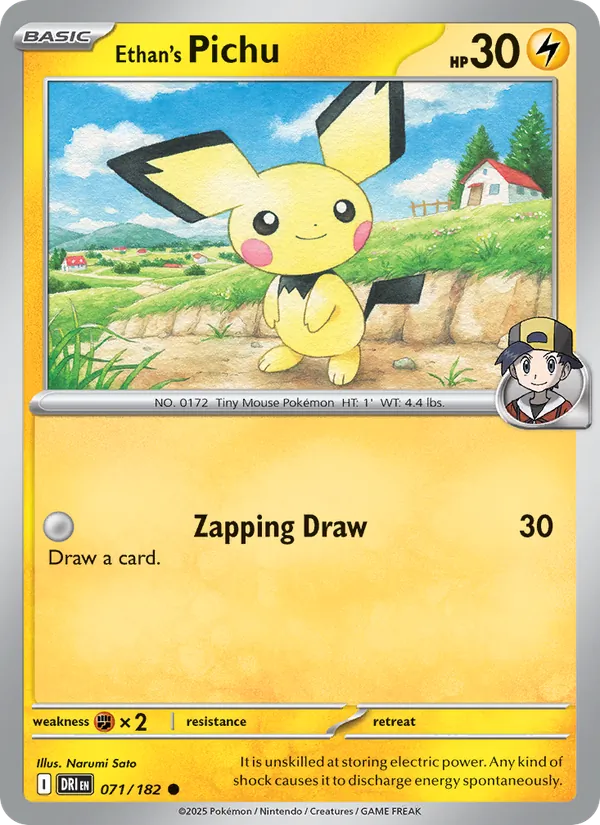 Ethan's Pichu - Destined Rivals Pokemon Card