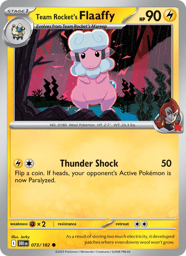 Team Rocket's Flaaffy - Destined Rivals Pokemon Card