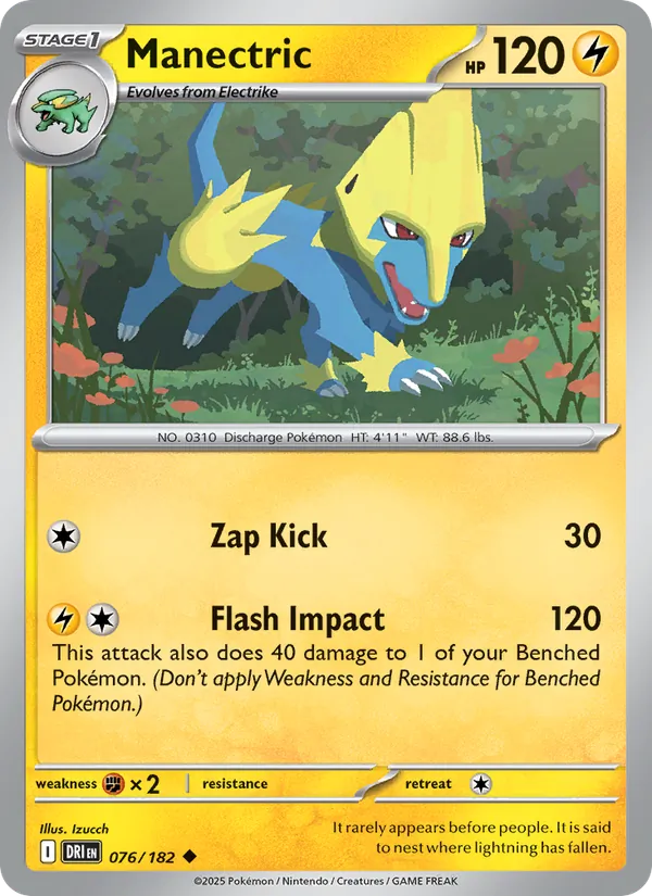 Manectric - Destined Rivals Pokemon Card
