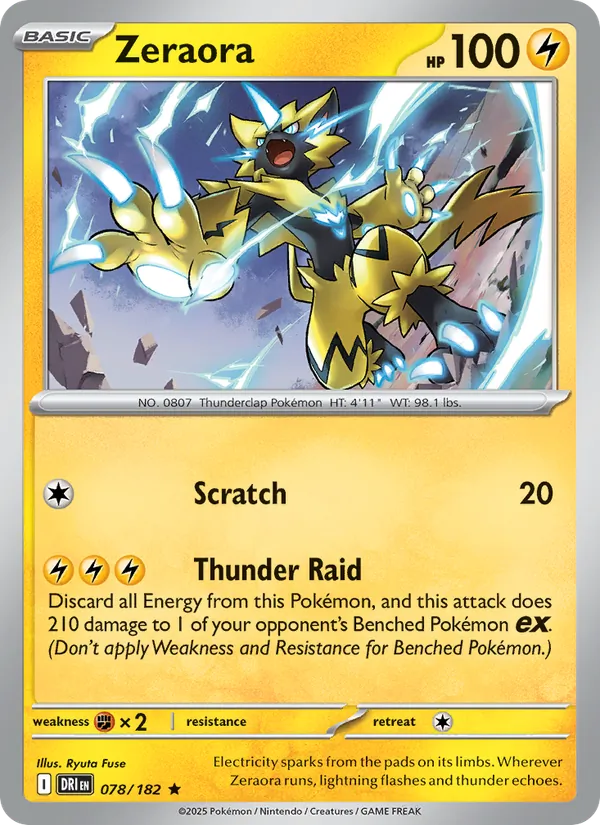 Zeraora - Destined Rivals Pokemon Card