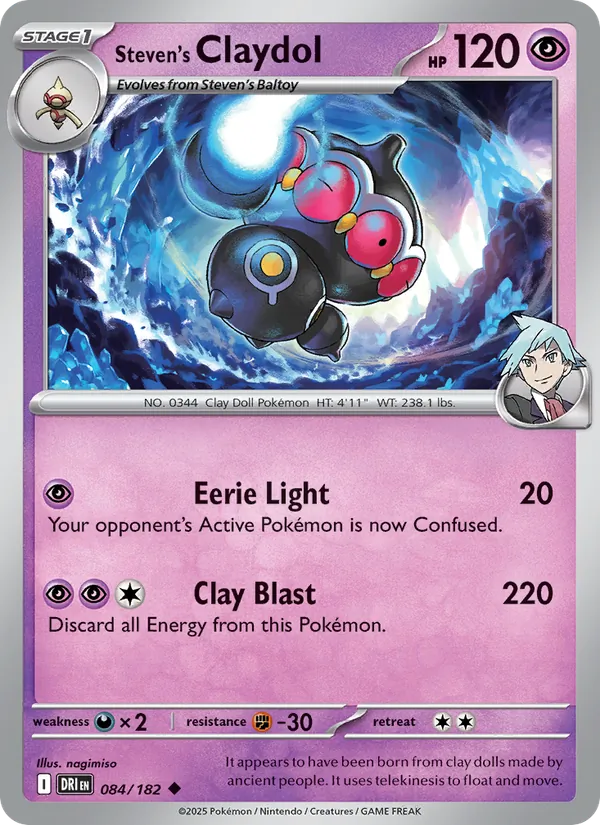 Steven's Claydol - Destined Rivals Pokemon Card