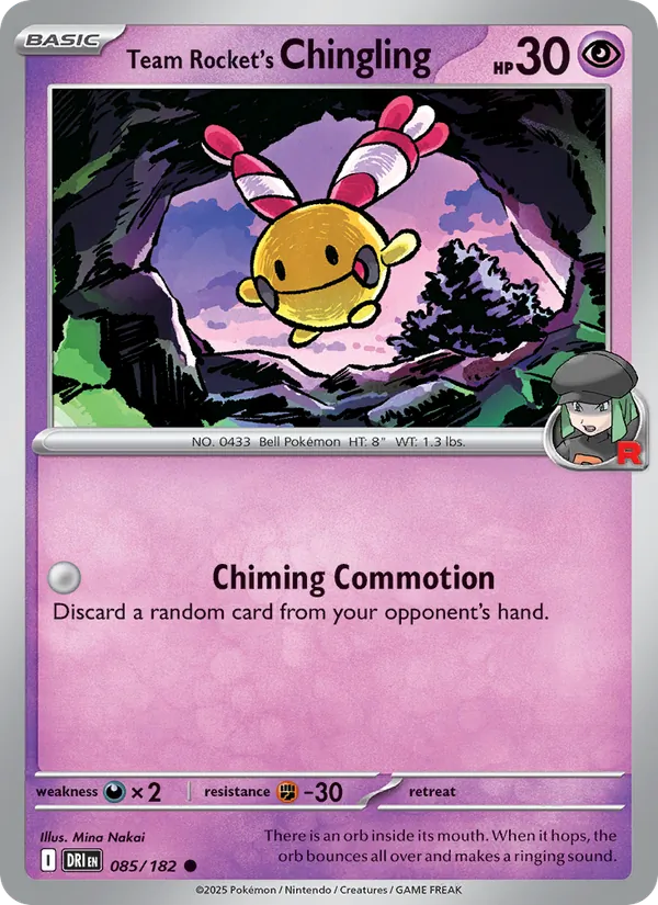Team Rocket's Chingling - Destined Rivals Pokemon Card
