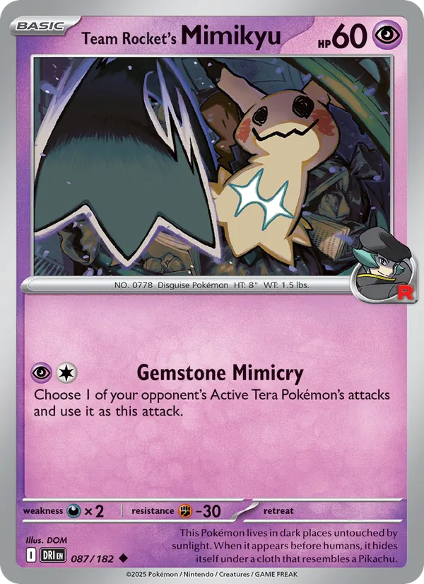 Team Rocket's Mimikyu - Destined Rivals Pokemon Card