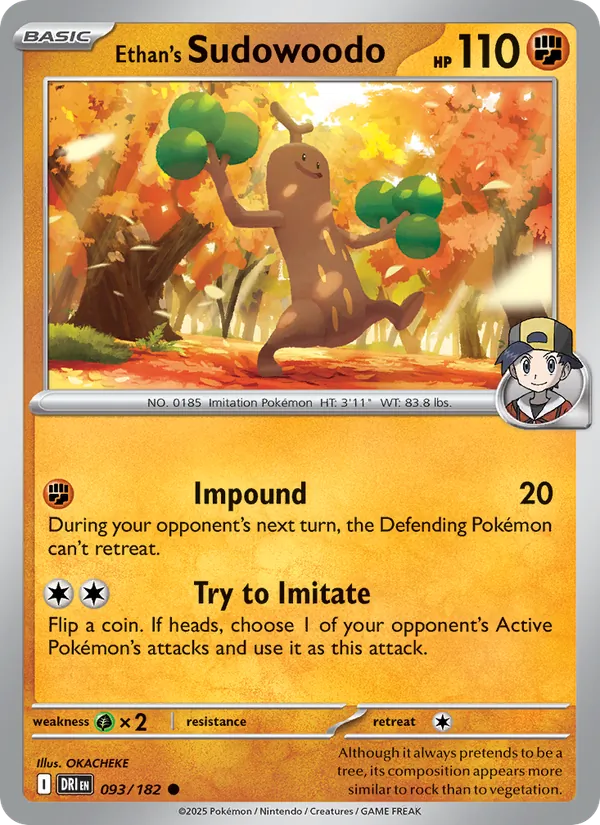 Ethan's Sudowoodo - Destined Rivals Pokemon Card