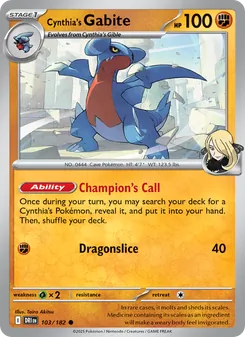 Cynthia's Gabite - Destined Rivals