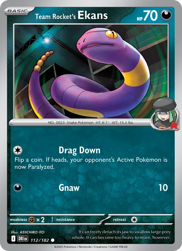 Team Rocket's Ekans - Destined Rivals Pokemon Card