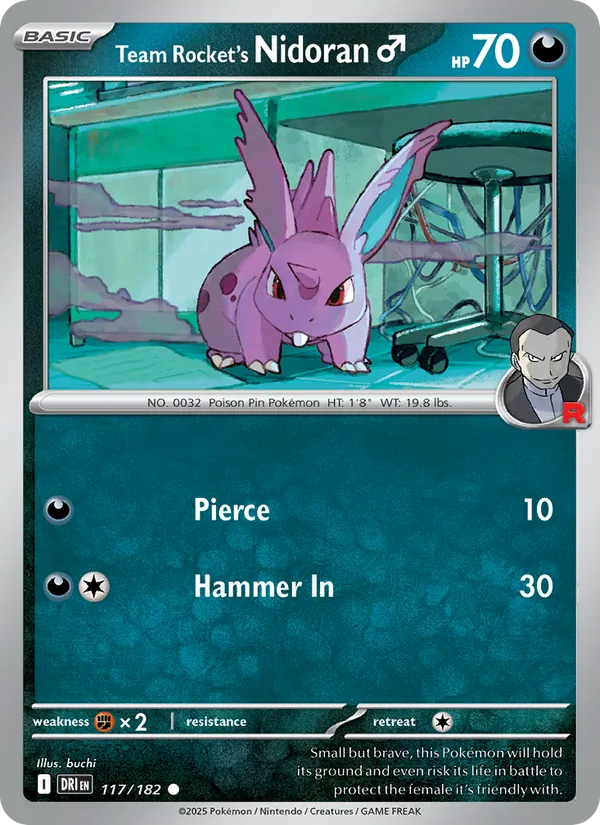 Team Rocket's Nidoran♂ - Destined Rivals Pokemon Card