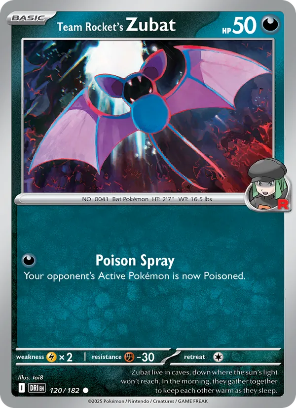 Team Rocket's Zubat - Destined Rivals Pokemon Card