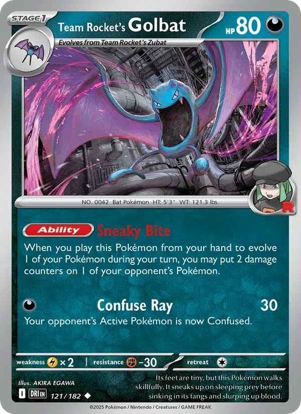 Team Rocket's Golbat - Destined Rivals Pokemon Card