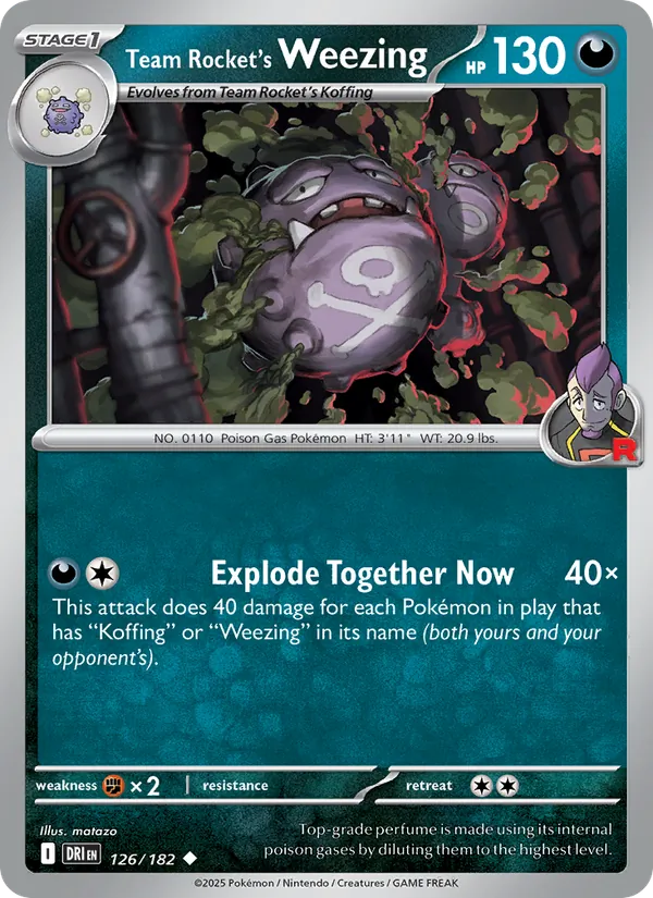 Team Rocket's Weezing - Destined Rivals Pokemon Card