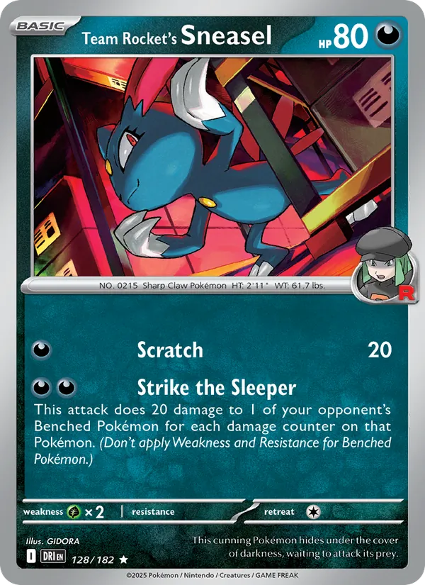 Team Rocket's Sneasel - Destined Rivals Pokemon Card