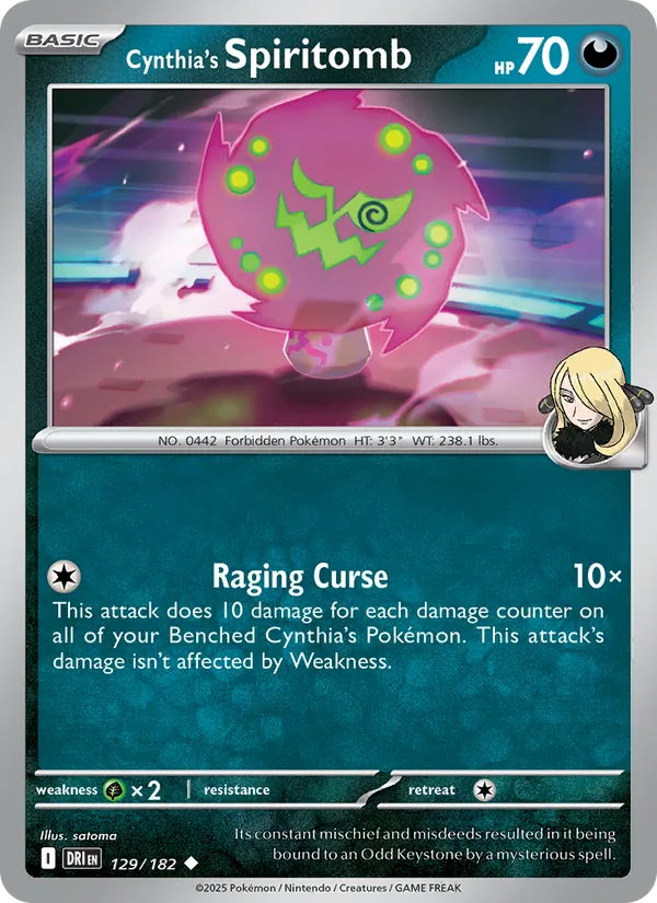 Cynthia's Spiritomb - Destined Rivals Pokemon Card