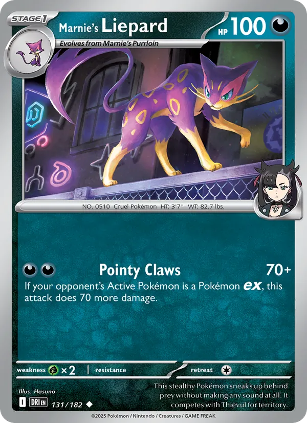 Marnie's Liepard - Destined Rivals Pokemon Card