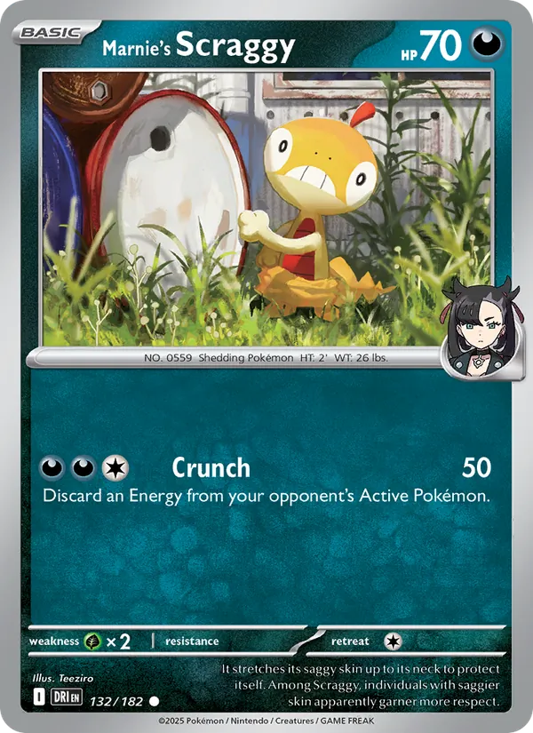 Marnie's Scraggy - Destined Rivals Pokemon Card