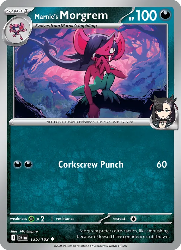 Marnie's Morgrem - Destined Rivals Pokemon Card