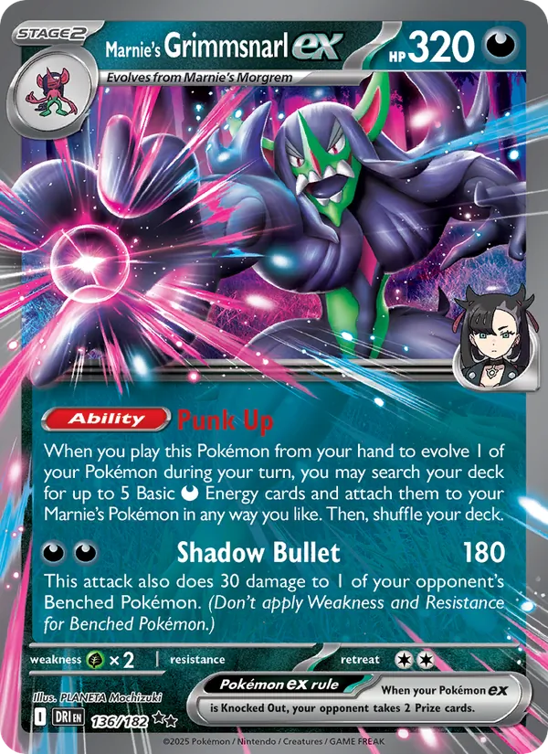 Marnie's Grimmsnarl ex - Destined Rivals Pokemon Card
