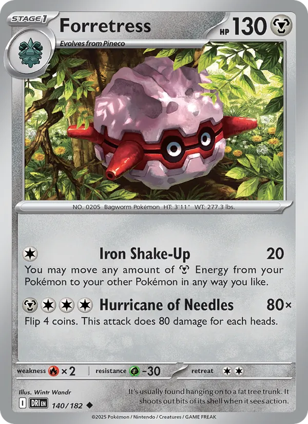 Forretress - Destined Rivals Pokemon Card