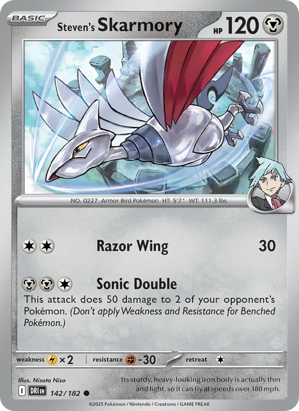 Steven's Skarmory - Destined Rivals Pokemon Card
