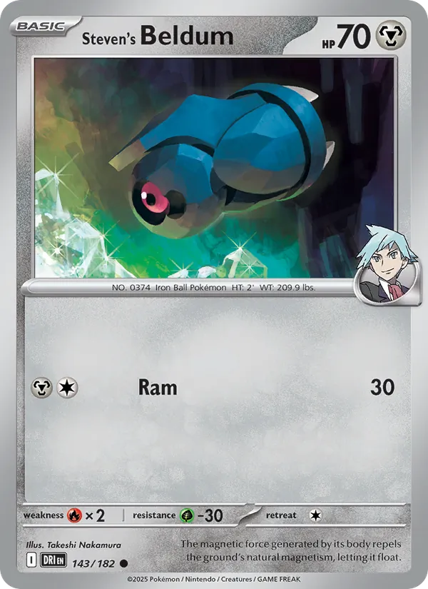 Steven's Beldum - Destined Rivals Pokemon Card