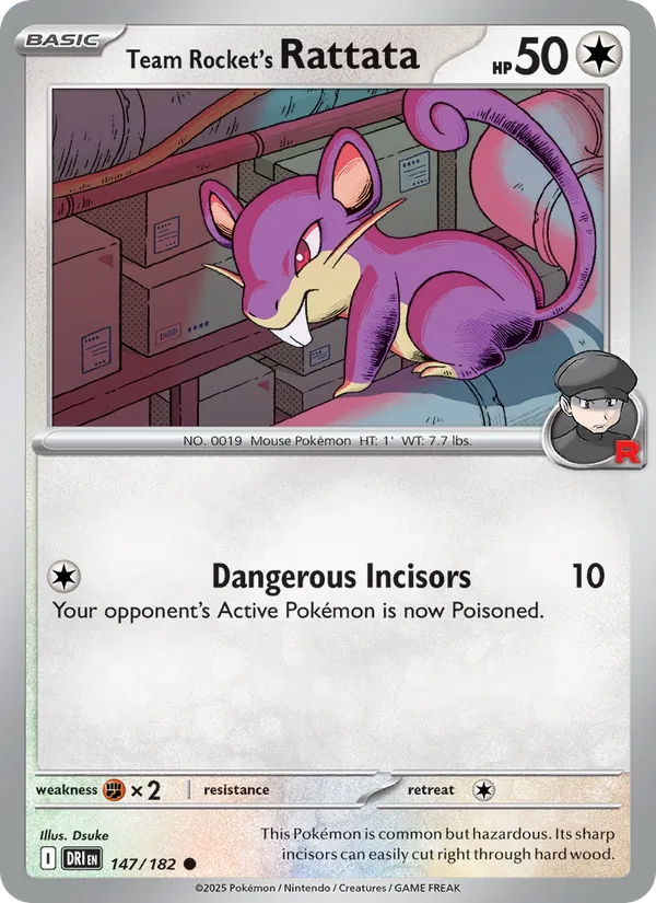 Team Rocket's Rattata - Destined Rivals Pokemon Card