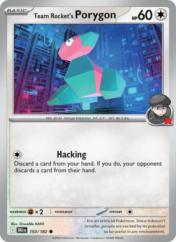 Team Rocket's Porygon - Destined Rivals Pokemon Card