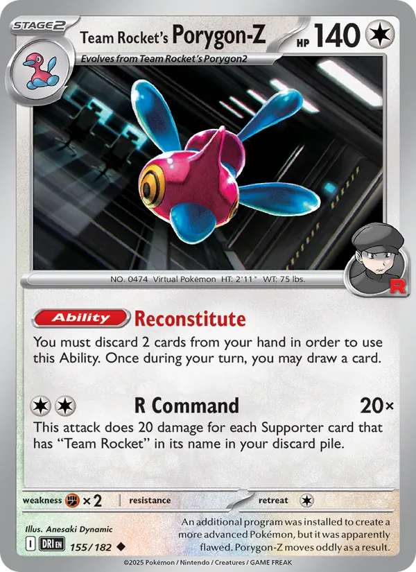 Team Rocket's Porygon-Z - Destined Rivals Pokemon Card