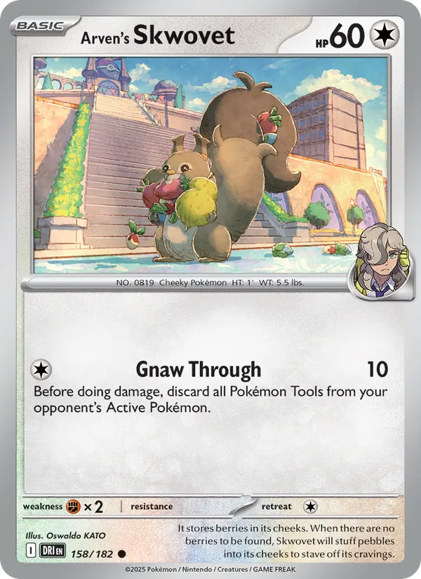 Arven's Skwovet - Destined Rivals Pokemon Card