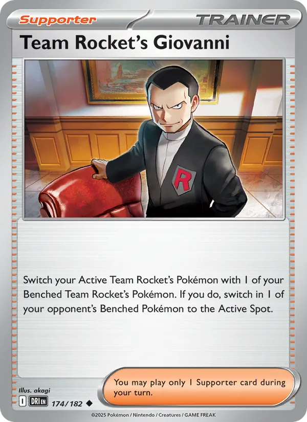 Team Rocket's Giovanni - Destined Rivals Pokemon Card