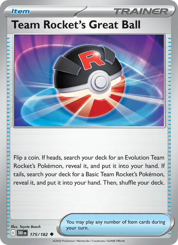 Team Rocket's Great Ball - Destined Rivals Pokemon Card