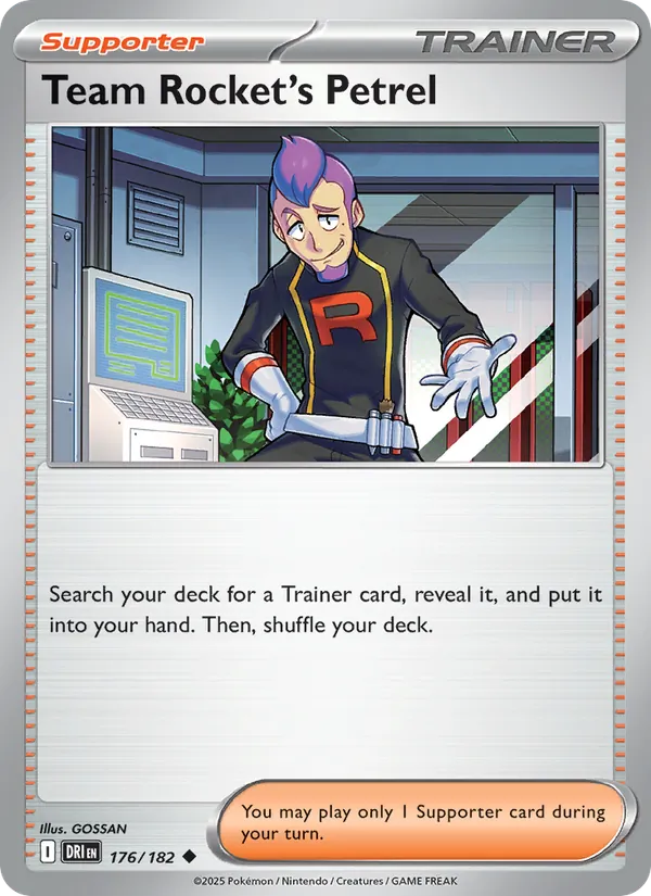 Team Rocket's Petrel - Destined Rivals Pokemon Card